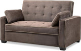 Ainsley Queen Size Convertible Sofa Bed, Light Grey