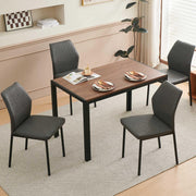 5-Piece Mid-Century Modern Dining Table Set for 4