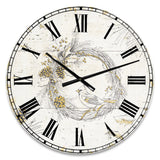 Traditional Wall Clock 'Gold Beautiful Cardinals'