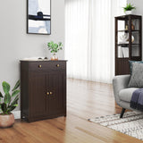 Bathroom Storage Cabinet with Drawer and Double Doors, Free-Standing Organizer