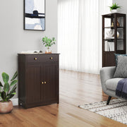 Bathroom Storage Cabinet with Drawer and Double Doors, Free-Standing Organizer