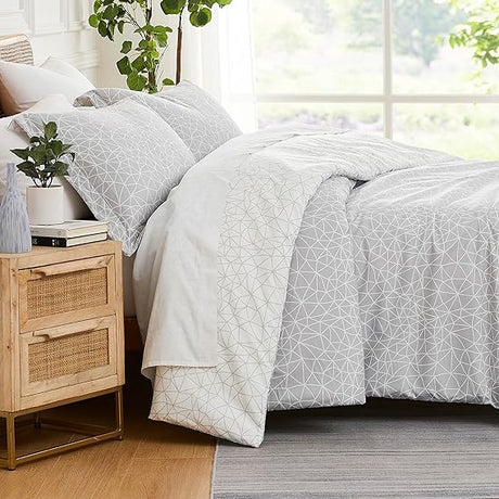 Oversized Comforter Bedding Set Down Alternative All-Season Warmth, Soft Reversible