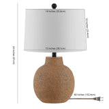 Lighting Collection Acer Modern Rustic Farmhouse Brown 24-inch Bedroom Living Room Home Office Desk Nightstand Table Lamp (LED Bulb Included)