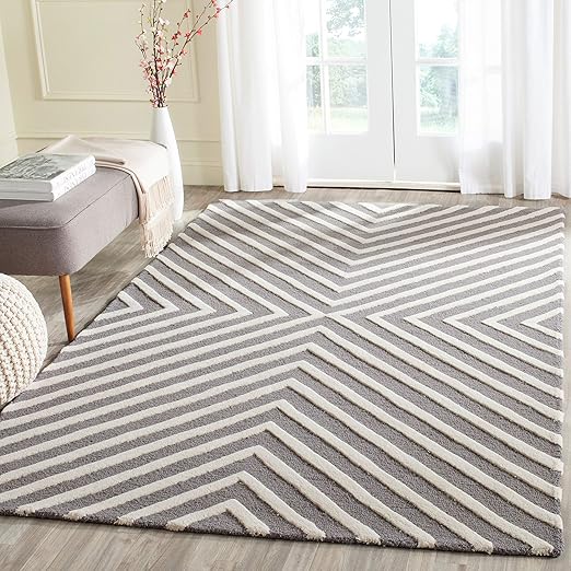 Cambridge Moroccan Premium Wool Area Rug 10' x 14' - Silver/Ivory