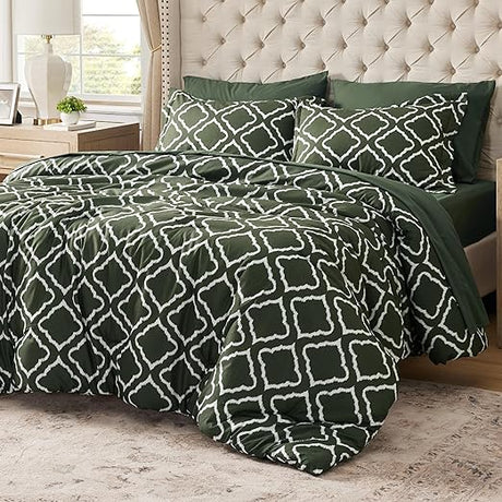 Boho Comforter Set Queen - 7 Pieces Bedding Sets Queen Bed in a Bag