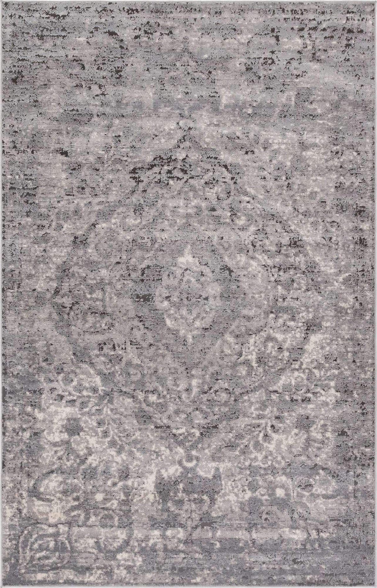 Portland Collection Area Rug - Astoria (5' 3" x 8' Rectangle, Gray/ Ivory)