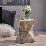 Christopher Knight Home Manuel Weight Concrete Accent Table, Light Gray - Bircata