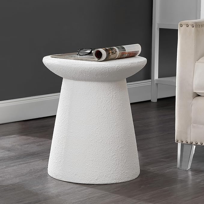 TBL1108B Hollie 18" Minimalist Modern Drum Indoor/Outdoor Accent Table Pedestal