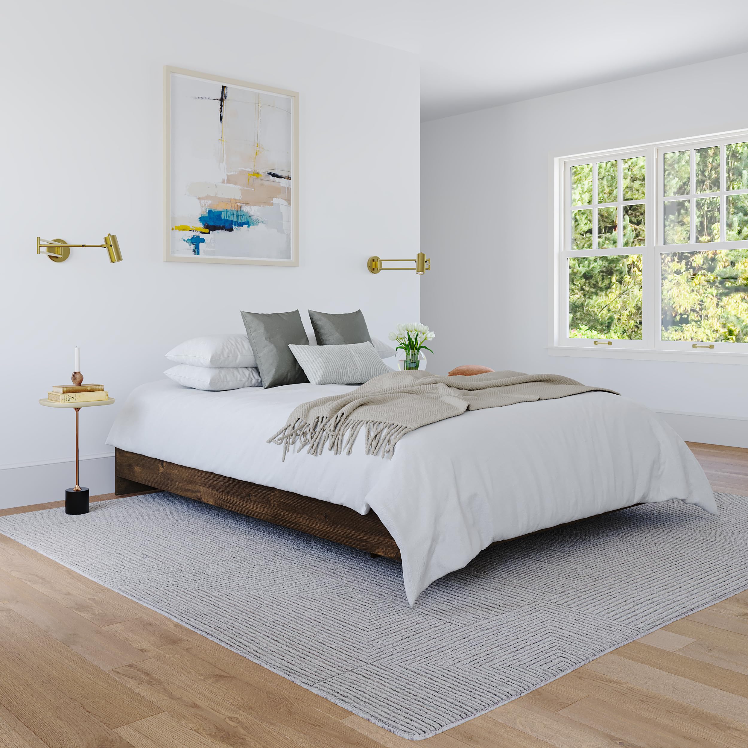 Queen Size Bed from Nexera, Truffle