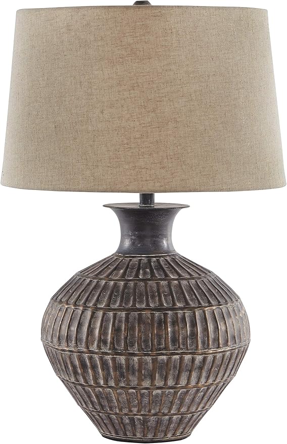 25.88" Manasa Metal Table Lamp, Light Brown