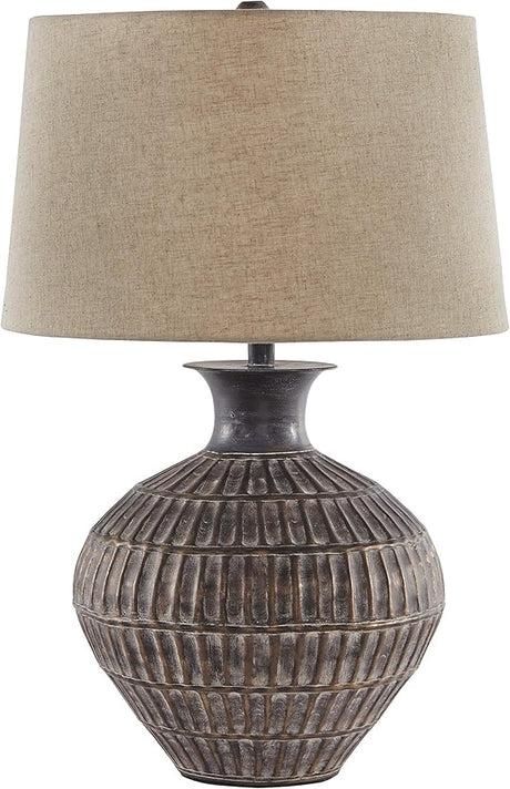 25.88" Manasa Metal Table Lamp, Light Brown