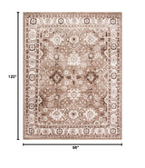 SAFAVIEH Vintage Hamadan Collection Area Rug - 8' x 10', Taupe, Oriental Traditional Persian Design, Non-Shedding & Easy Care, Ideal for High Traffic Areas in Living Room, Bedroom (VTH214T)