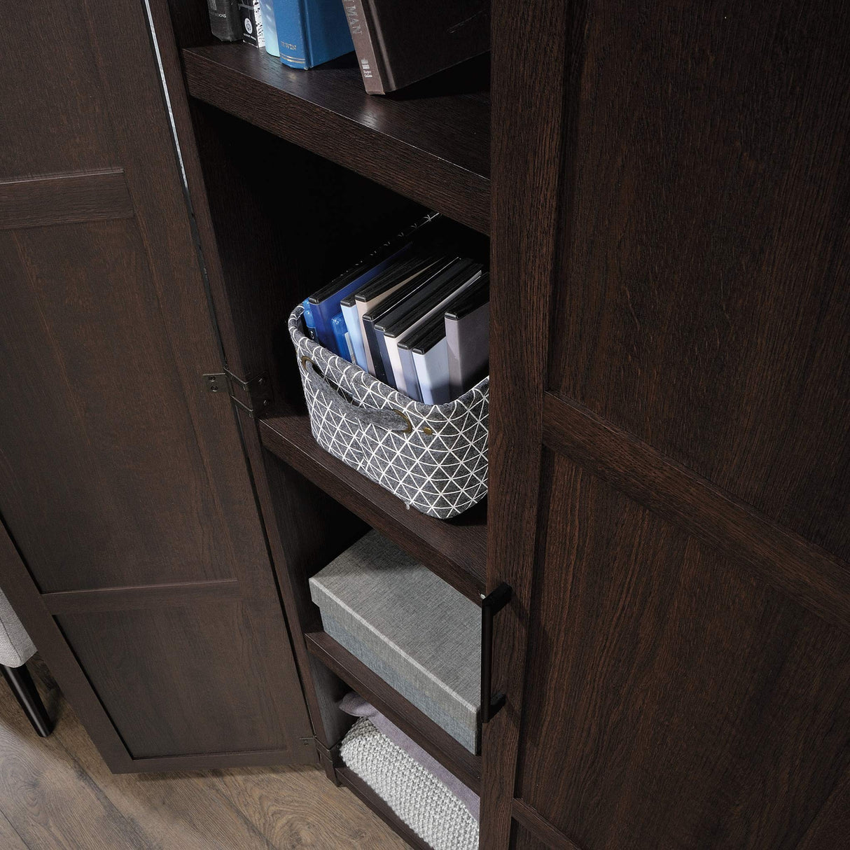 HomePlus Storage Pantry Cabinet, L: 30.71" x W: 17.21" x H: 68.82", Dakota Oak finish