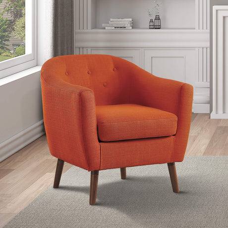 Fabric Barrel Chair, Orange