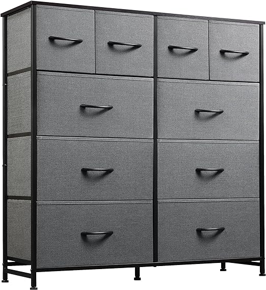 Fabric Dresser for Bedroom, Storage Drawer Unit,Dresser with 10 Deep Drawers