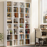 Tall Narrow Bookshelf 8 Tiers 71in Set of 2, Compact Corner Bookcase, Easy to Match for Living Room, Office, Study, Bedroom