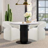 Dining Chairs with Casters Upholstered Barrel Chair with Uniquely Designed Backrest