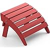 Folding Adirondack Ottoman, No-Assembly Footrest, Resistant  Footstool