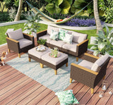 Wicker Patio Furniture Set, 2 x Single Chair