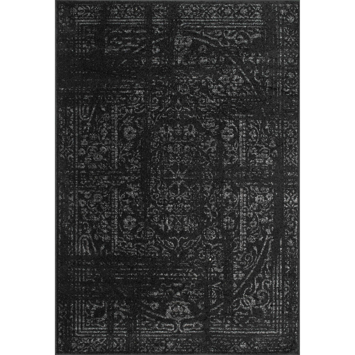 Arlena Vintage Traditional Area Rug 10x14 - Black Grey