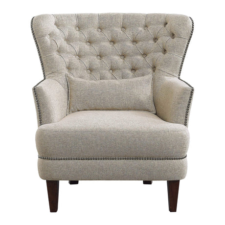 Accent Chair Reading Chair Comfy Chair, Upholstered Armchair with Solid Wood Frame