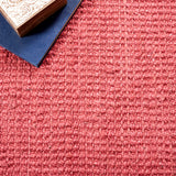 SAFAVIEH Natural Fiber Collection Area Rug - 5' x 8', Red, Handmade Farmhouse Jute, Ideal for High Traffic Areas in Living Room, Bedroom (NF730D)