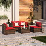 5 Pieces Patio Furniture Sets Outdoor Sectional Sofa