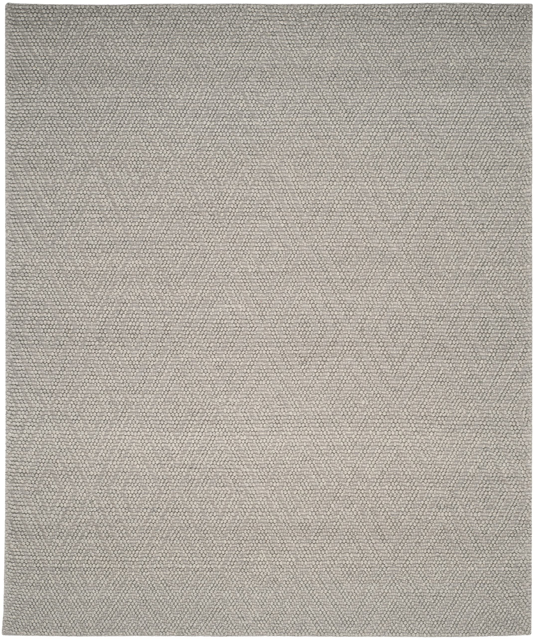 SAFAVIEH Natura Collection Area Rug - 10' x 14', Silver, Handmade Wool, Ideal for High Traffic Areas in Living Room, Bedroom (NAT623C)