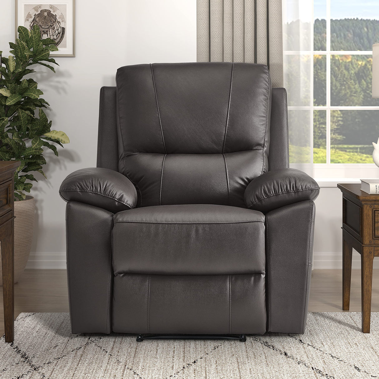 Farmington Wall-Hugger Manual Reclining Chair, Brown