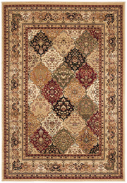 Lyndhurst Collection Area Rug - 9' x 12', Multi & Beige, Traditional Oriental Design