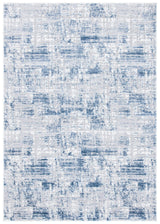 Amelia Collection Accent Rug - 4' x 6', Navy & Light Grey, Modern Abstract Distressed Design,