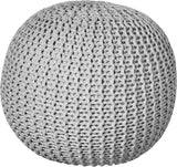 Round Knit Pouf, Wine