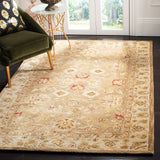 Antiquity Collection 9' x 12' Handmade Traditional Oriental Wool Area Rug - Brown/Beige