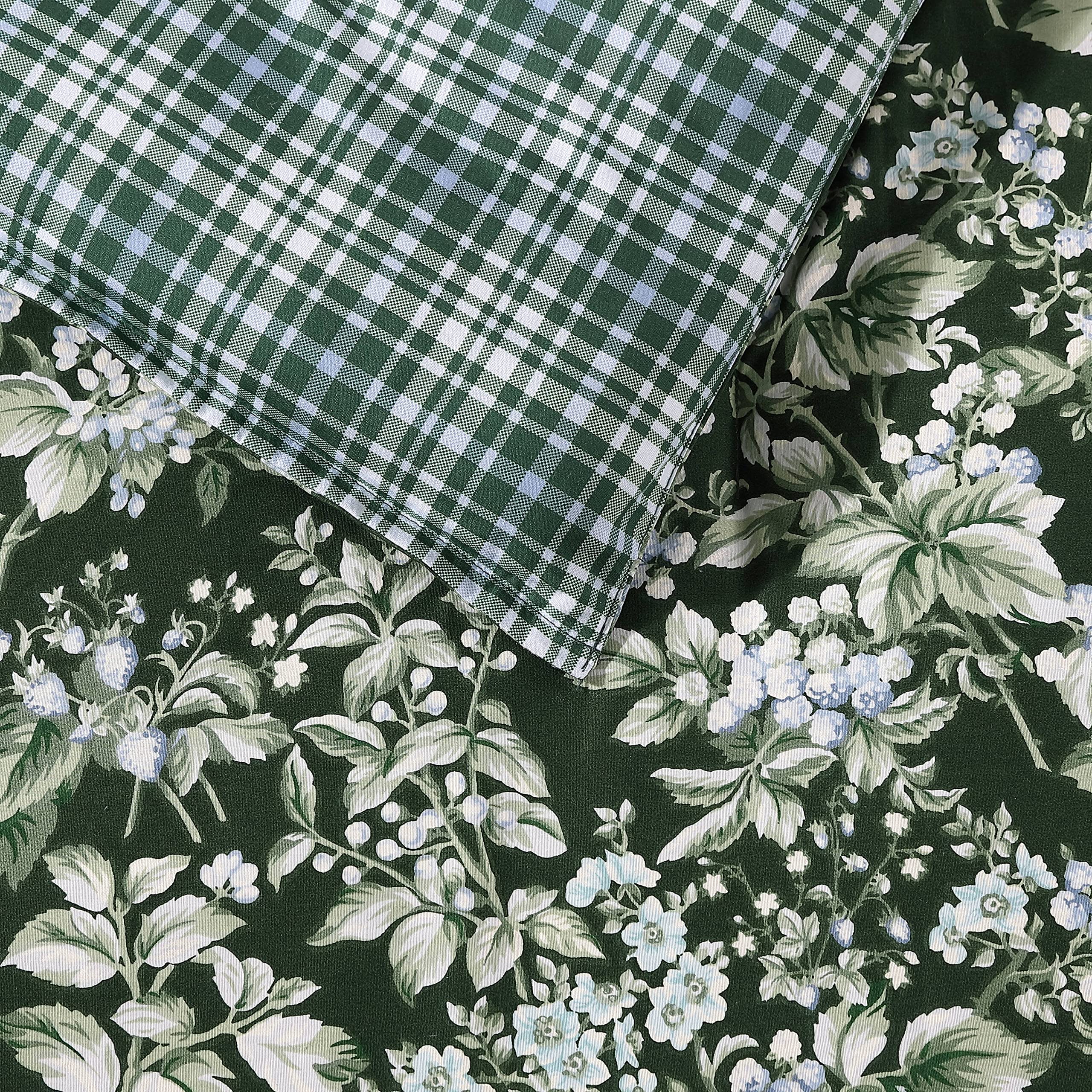 Set, Cotton Reversible Bedding Set, Includes Matching Shams