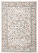 SAFAVIEH Isabella Collection Area Rug - 8' x 10', Cream & Beige, Oriental Design, Non-Shedding & Easy Care, Ideal for High Traffic Areas in Living Room, Bedroom (ISA916B)