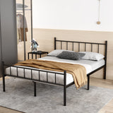 Full Size Platform Bed Frame, Heavy Duty Steel Slats, Metal Frame