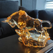 Acrylic Bull Statue Wall Street Bull Statue Sculpture Stock Market Charging