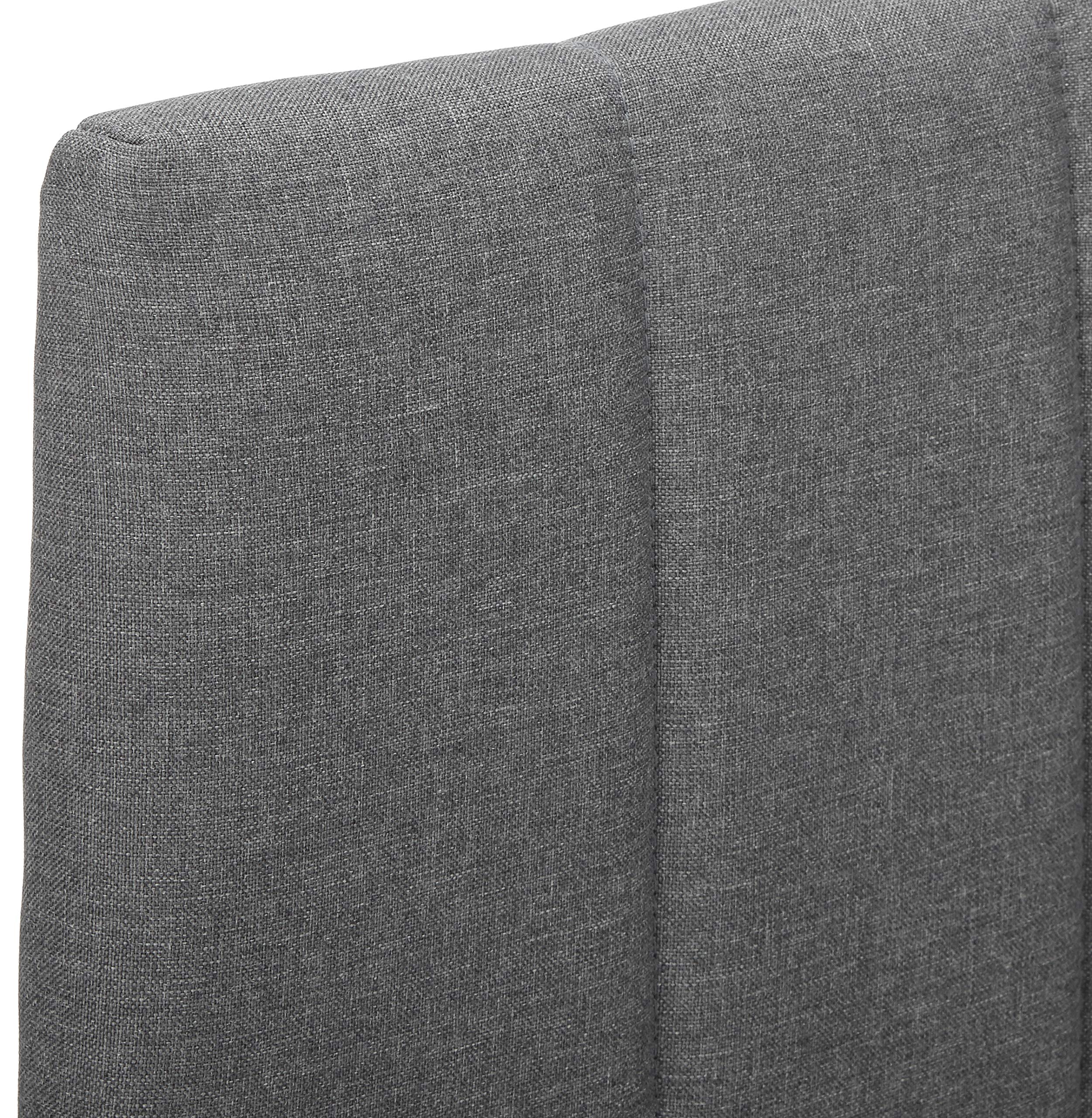 Satish Upholstered Channel Stitched Headboard in Grey
