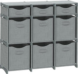 9 Cube Closet Organizers, Includes All Storage Cube Bins, Easy To Assemble Storage Unit With Drawers | Room Organizer For Clothes,