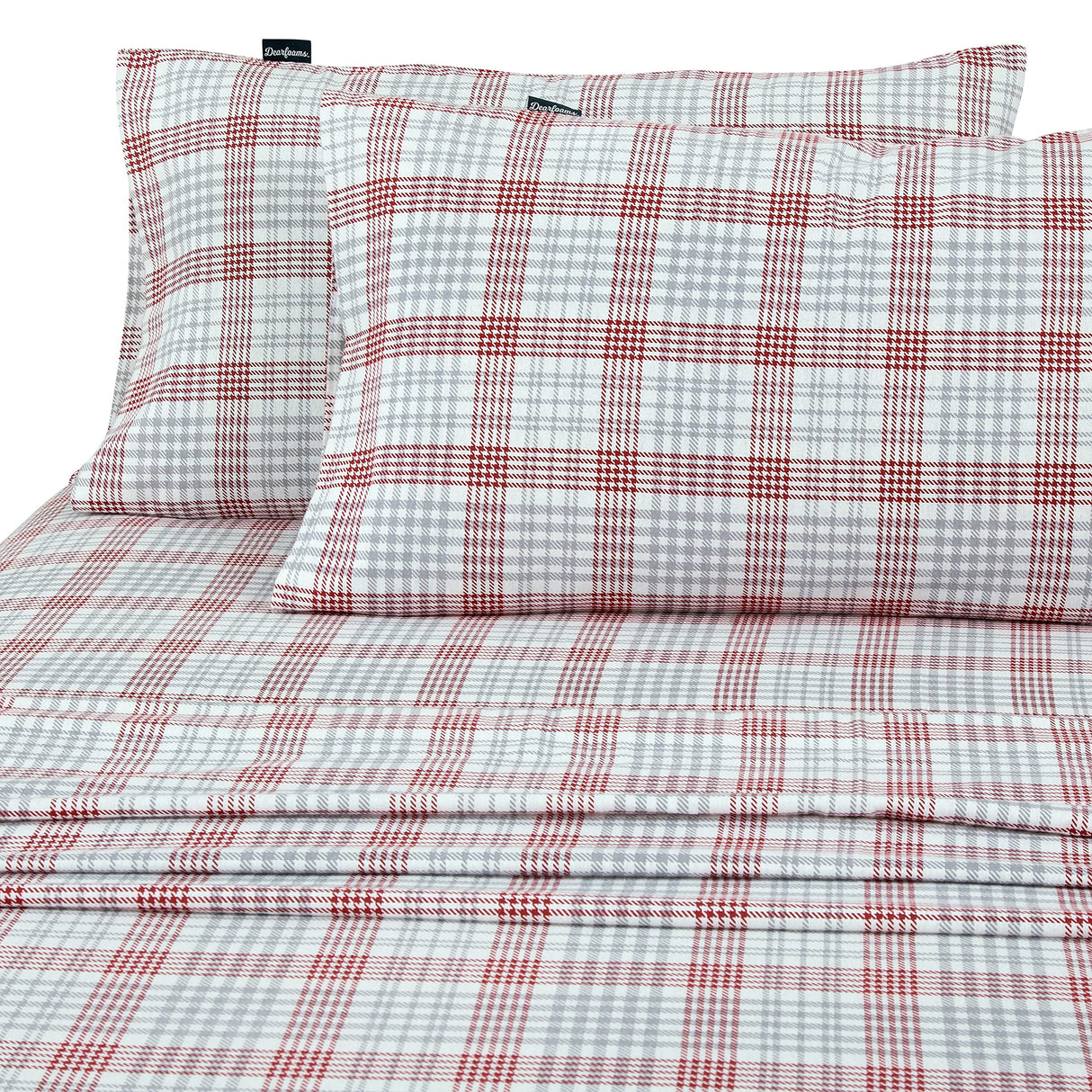 Printed Flannel Sheet Set - Soft, Warm, Moisture Wicking - Bedding Set (Queen,