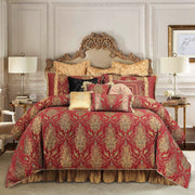 13-Piece Comforter Bed in a Bag, Classic Damask Jacquard Comforter Sets King