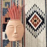 Multicolor Southwestern Area Rug 5x8 - Orange Grey Beige Tribal Pattern