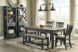 Tyler Creek Farmhouse Dining Table with Storage Drawers