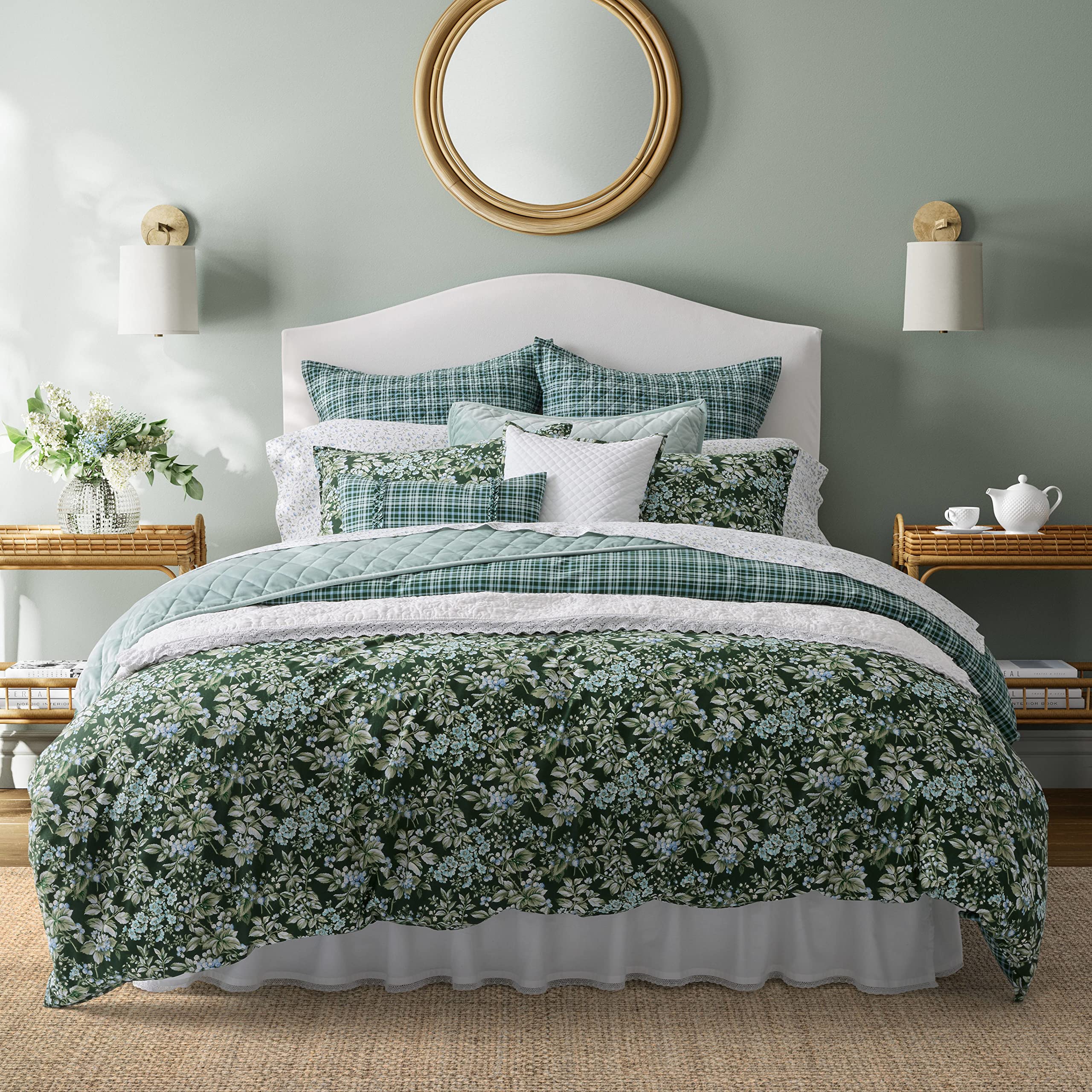 Set, Cotton Reversible Bedding Set, Includes Matching Shams