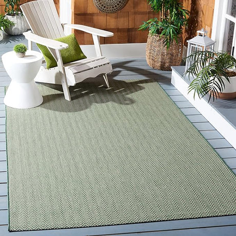 Courtyard Collection Area Rug - 9' x 12', Natural & Cream, Non-Shedding & Easy Care