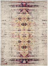 Monaco Ivory & Pink Area Rug 10' x 14' - Modern Boho Abstract Distressed Design
