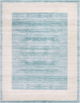 Uptown Collection Area Rug - Yorkville (8'x 10' Rectangle, Turquoise/ Ivory)