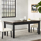 Tyler Creek Farmhouse Dining Table with Storage Drawers