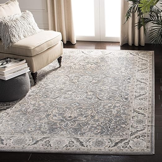 Isabella Oriental Area Rug 9' x 12' - Cream & Beige Non-Shedding