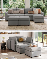 Modular Sectional Sofa, Convertible U Shaped Sofa Couch with Storage, Memory Foam,